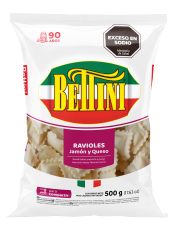 Ravioles jamon y quesos x 500gr Bettini