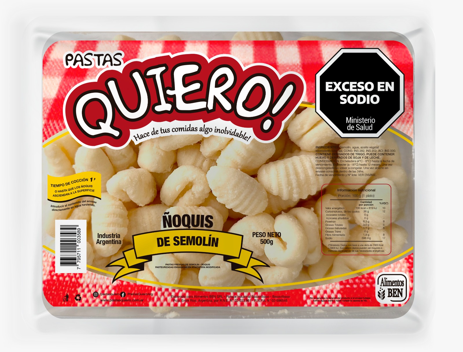 Ñoquis x500gr Quiero